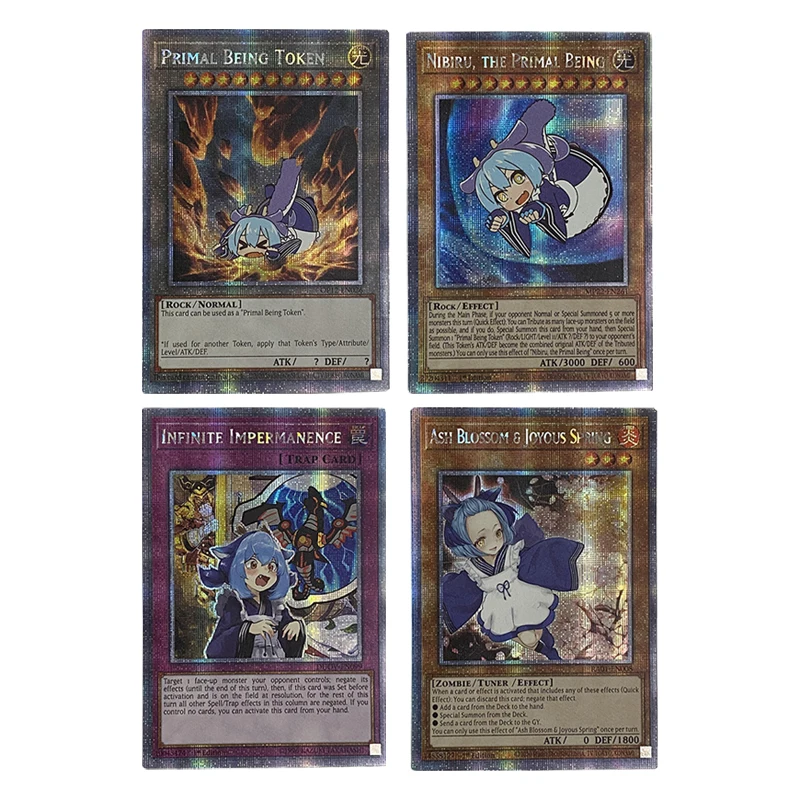 

Yu-Gi-Oh RA01 25th Ash Blossom & Joyous Spring/Infinite Impermanence/Primal Being Token Collection Gift Toy Card（Not Original）