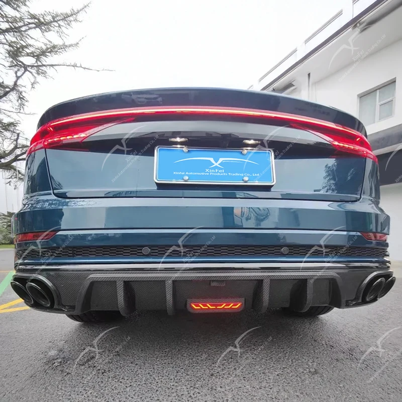 

Car Bumper Modified Rear Lip for Audi Q8 Body Kit Upgrade to CW Style Carbon Fiber Rear Diffuser
