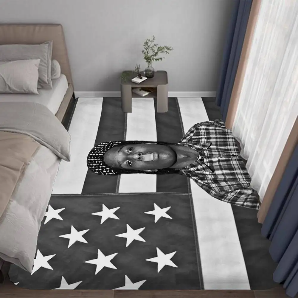 Hip Hop Rapper Asap-Rocky Room Mats Retro Multiple Choice Living Room Kitchen Rug Non-Slip Welcome Rug