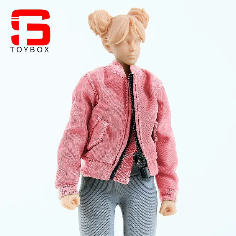 1/12 Scale Female Solider Flight Jacket Yoga Pants Clothes Model Fit 6'' Romankey Action Figure Body Dolls