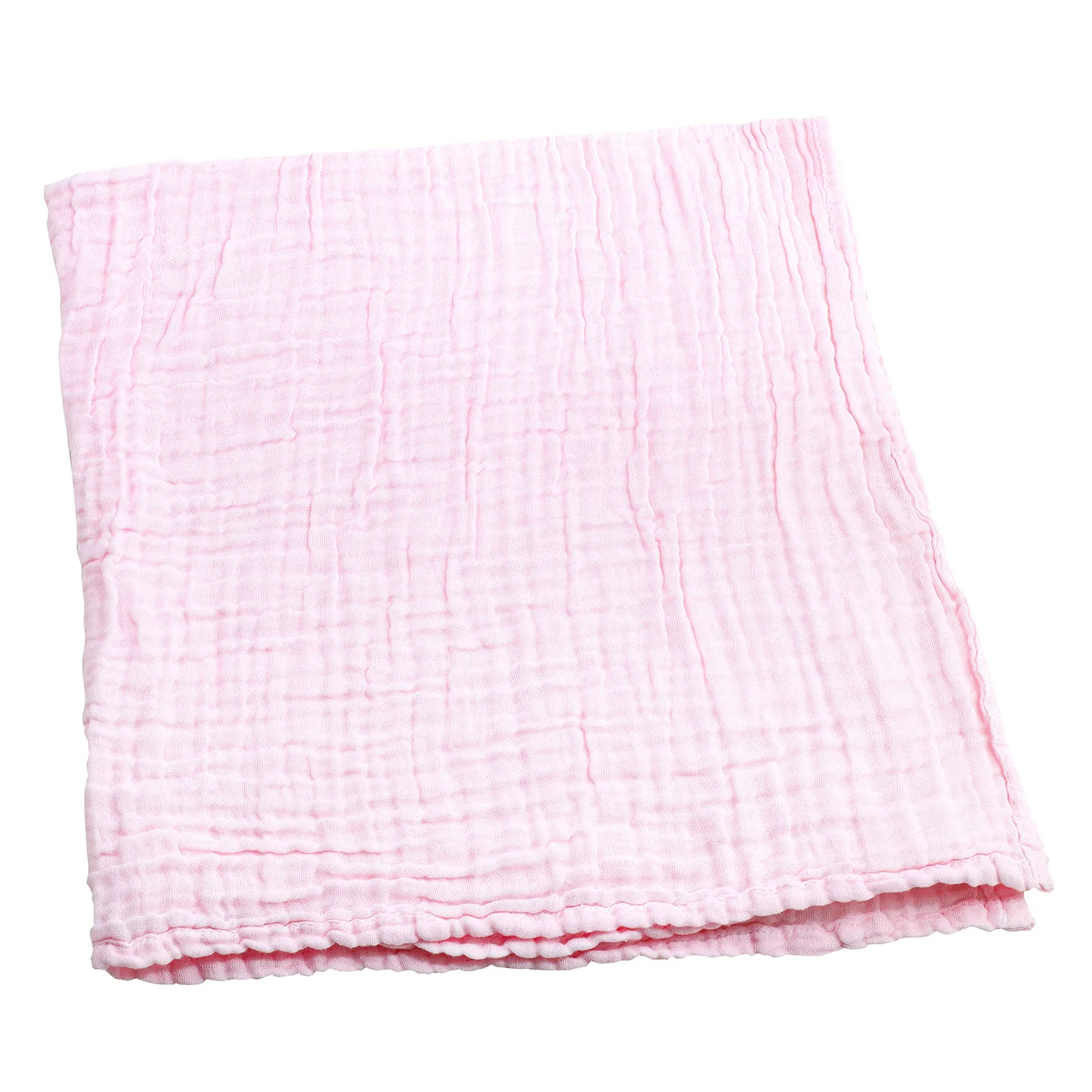 A-grade Baby Bath Towel Summer Gauze Blanket for Infants Made of 100% Cotton with Three-layer Bubble Texture and Plain-colored