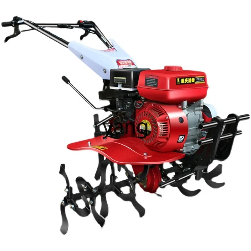 YJQ small gasoline micro-tiller diesel agricultural multi-functional household soil loosening and trenching ploughing machine