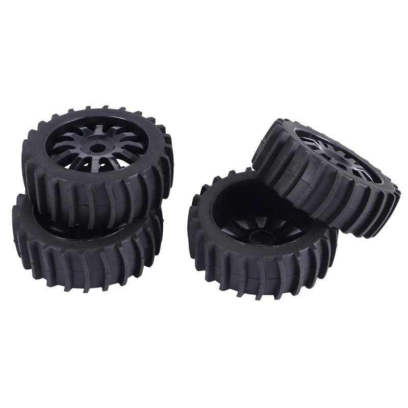 4Pcs 1/8 RC Off Road Buggy Snow Sand Paddle Tires Tyre Wheel For HSP HPI Baja