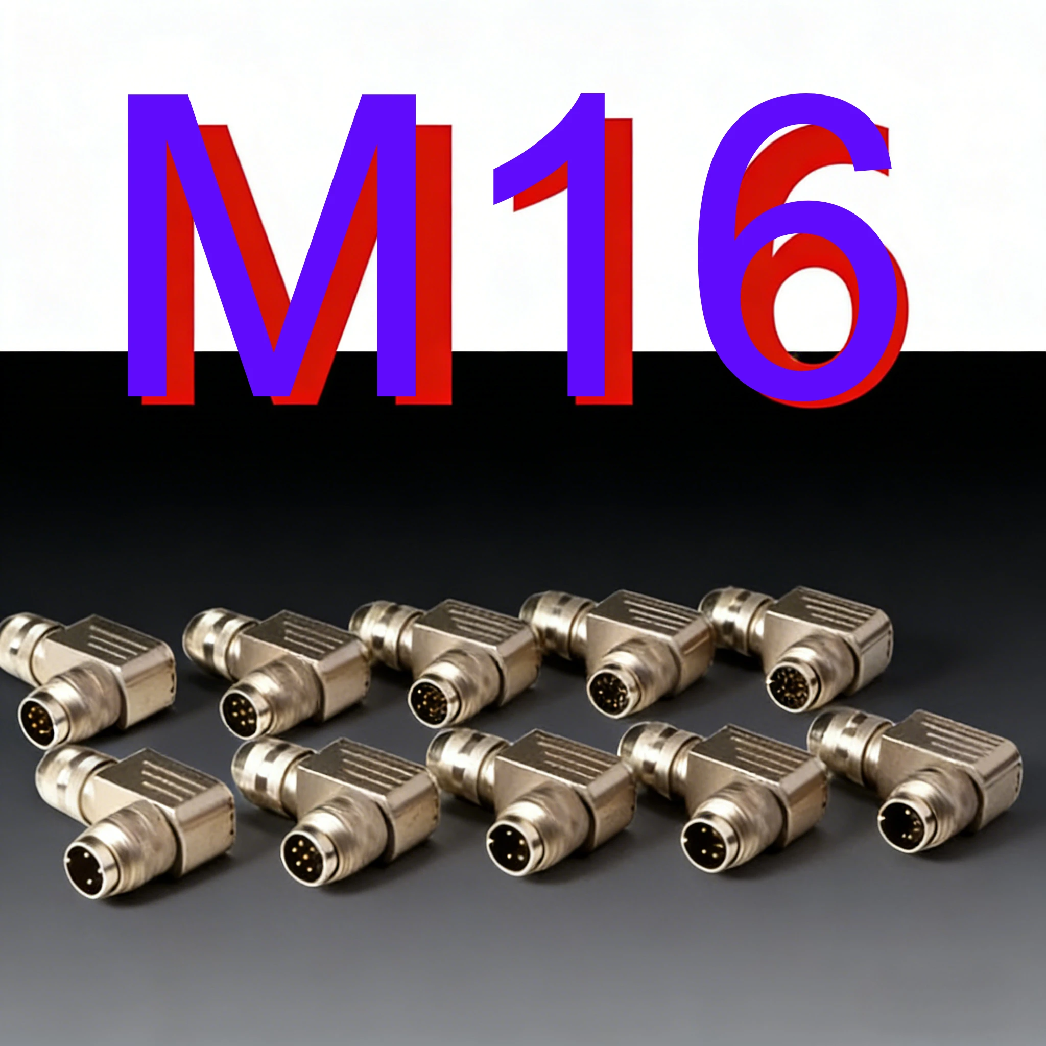 M16 4 5 6 7 8 12 14 Pin IP68 Aviation M16 Male Elbow 423 Series Connector Waterproof Plug Metal Connectors Female Soldering