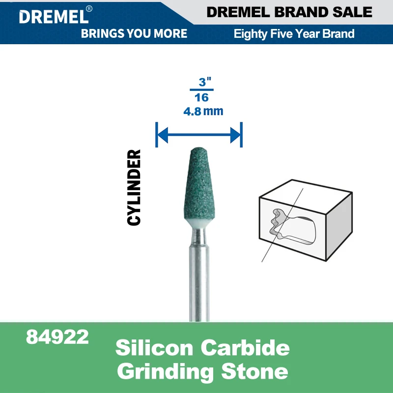 2/4/6PCS Silicon Carbide Emery Grinding Stone Head Parts for Dremel 3000 4000 4250 8220 8260 7760 Electric Drill Accessories