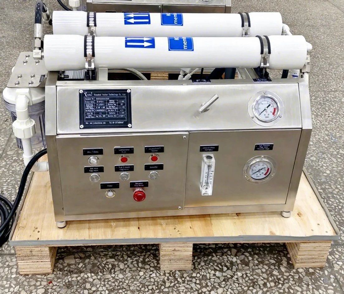 DC24V Solar Seawater Desalination Machine Small Size Boat Watermaker Ship Desalinator Salt Water to Drinking Water RO Plant