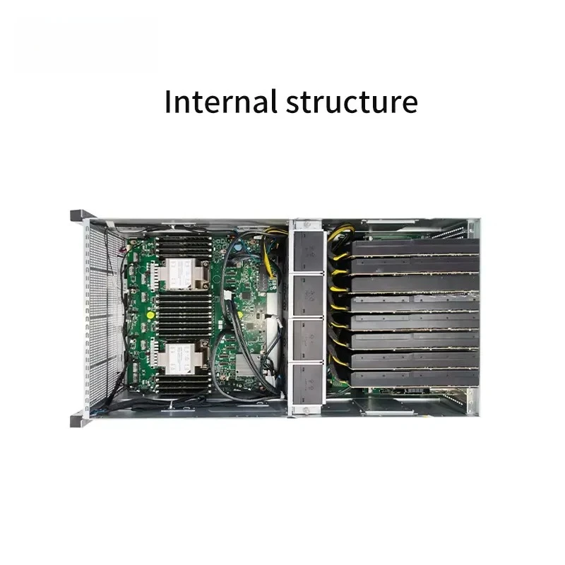 4U Rackmount Server Barebones Dual Xeon 4th 5th Gen 8 GPU Slots AI Computing HPC Workstation for Deep Learning Data