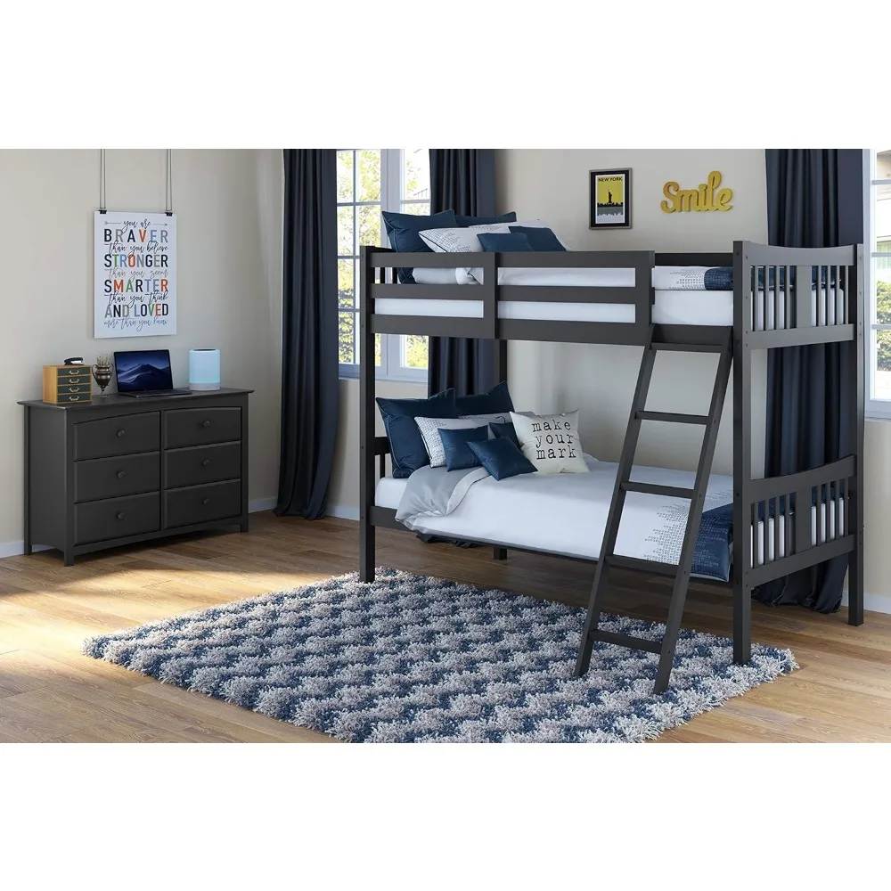 Full Sized Bunk Bed, Bunk Bed with Stairs, Bunk Bed with Storage Space