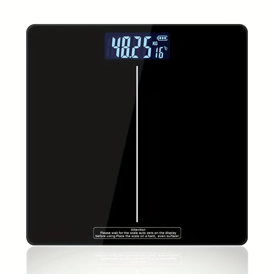 1PC Digital Bathroom Scale, Highly Accurate Body Weight Scale With Lighted LED Display, Round Corner Design Weight Scale