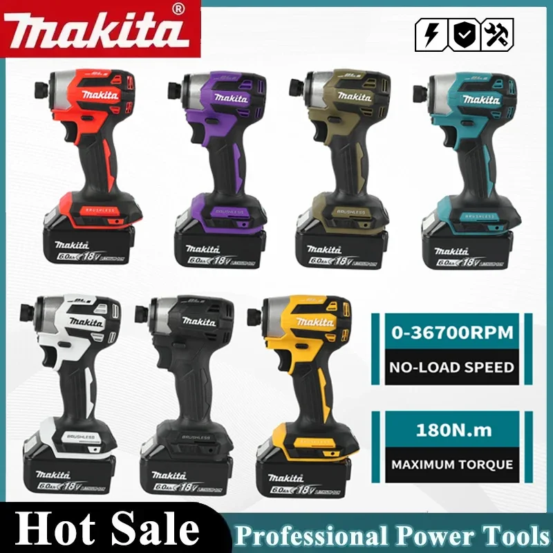 

Аккумуляторный бесщеточный ударный шуруповерт Makita DTD173 18V LXT, 180 Н·м, для дерева, с режимом T, электрическая дрель, перезаряжаемый электроинструмент