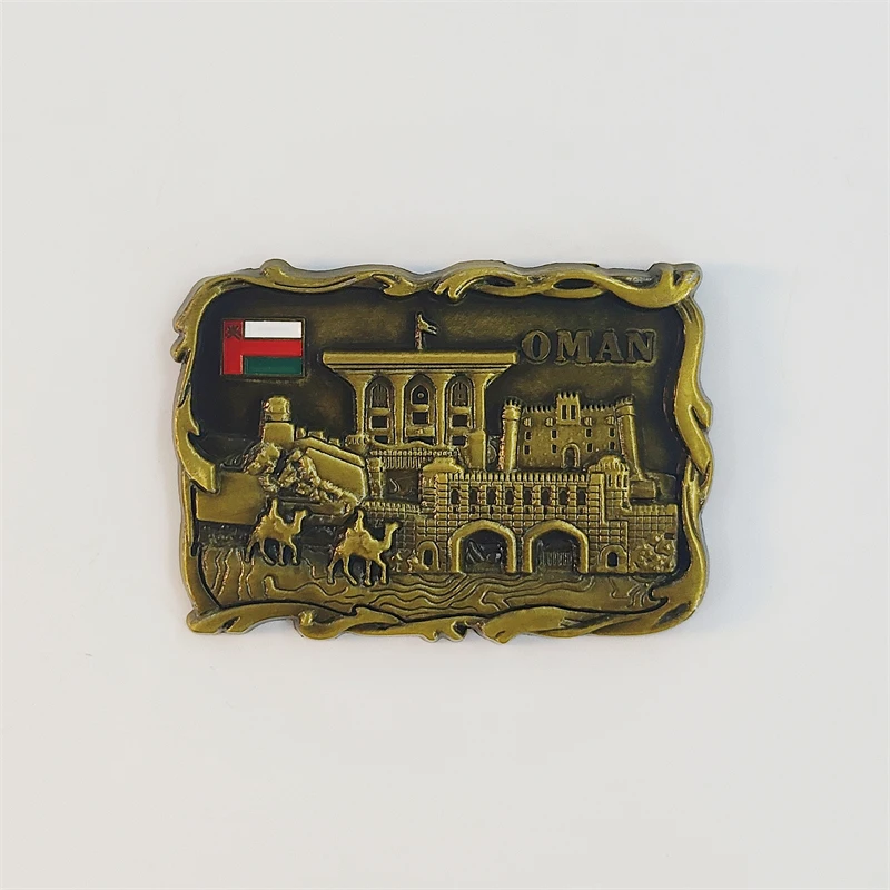 Азия, Оман, Султанит, 3D стереоскопические, Туризм-сувениры, Металл, Украшение дома, Магниты на холодильник ﻿