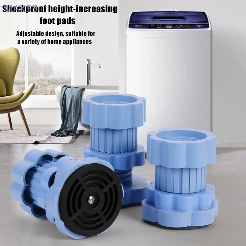 【MAX-55】وسادات قدم قابلة للتعديل لزيادة الارتفاع وممتصة للصدمات وغير قابلة للانزلاق والرطوبة للغسالات #4