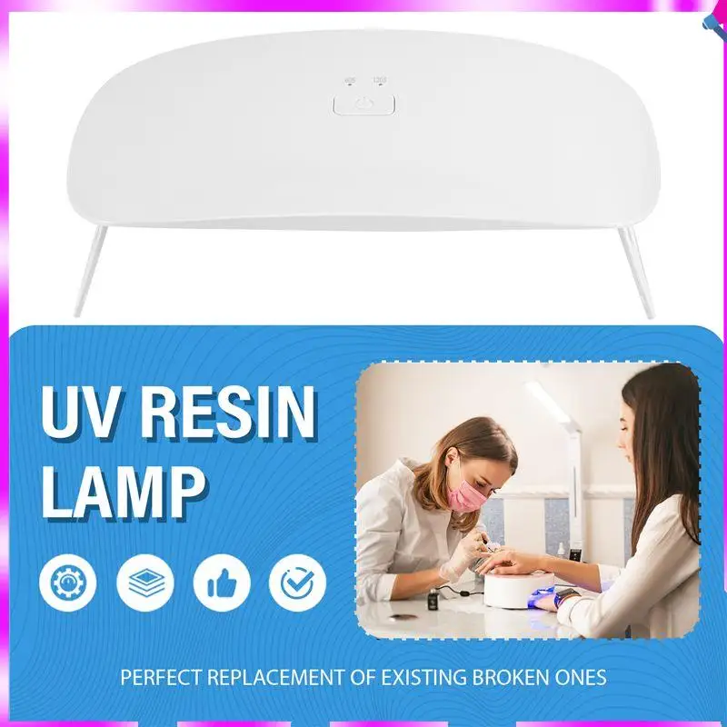 N96R الراتنج مصباح الأشعة فوق البنفسجية ، الأشعة فوق البنفسجية/LED الراتنج مصباح البلاستيك الأبيض مع 30 قطعة مصباح مصدر الضوء المزدوج الخرز لمجموعة الراتنج الأشعة فوق البنفسجية