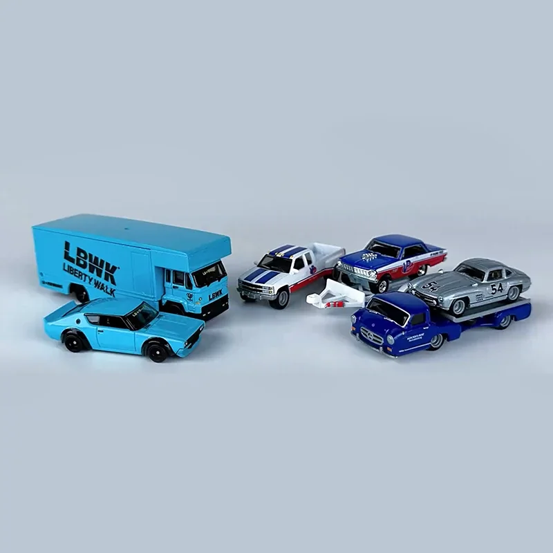 Original Hot Wheels Premium Car Culture Team Transport Boy Toy 1/64 Diecast Mercedes Benz 300 Blaues Wunder Chevy Nissan Skyline