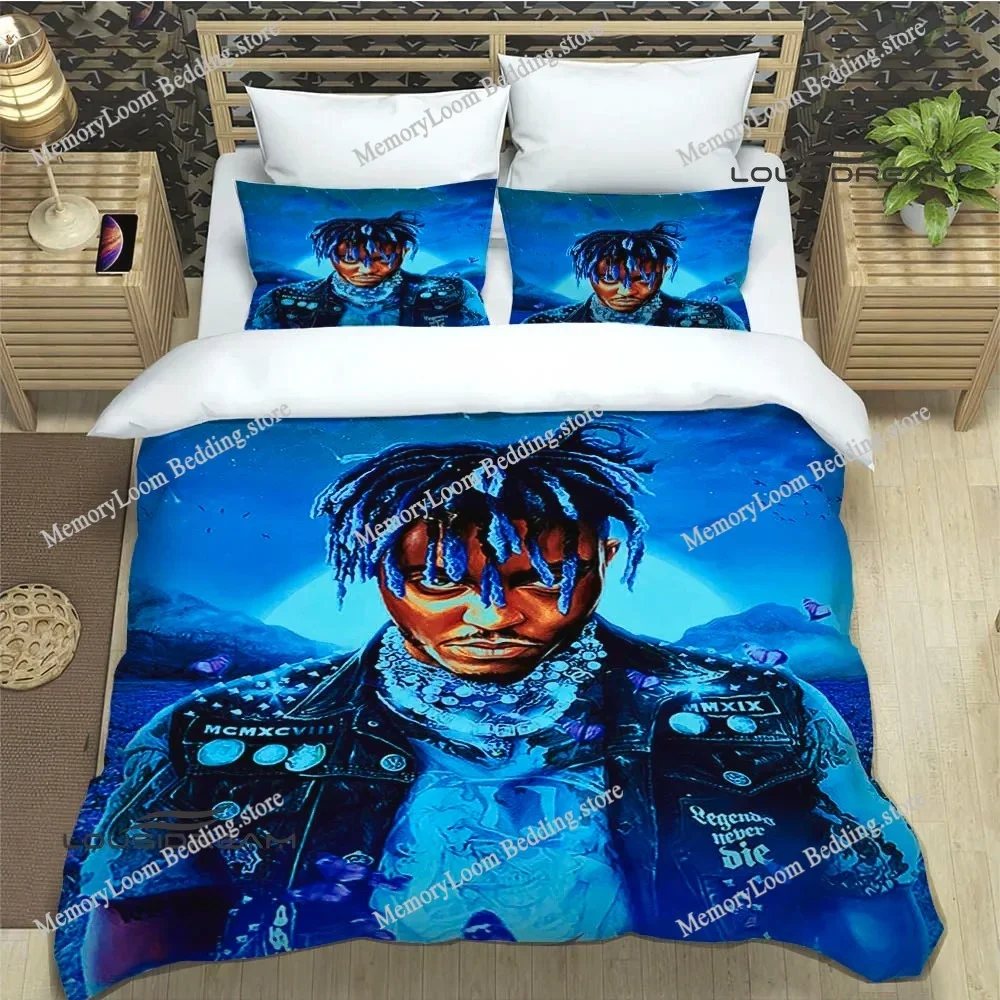 Rapper Juice Wrld 999 Retro Bedding Sets Exquisite Supplies Set Duvet Cover Bed Comforter Set Bedding Set Luxury Birthday Gift