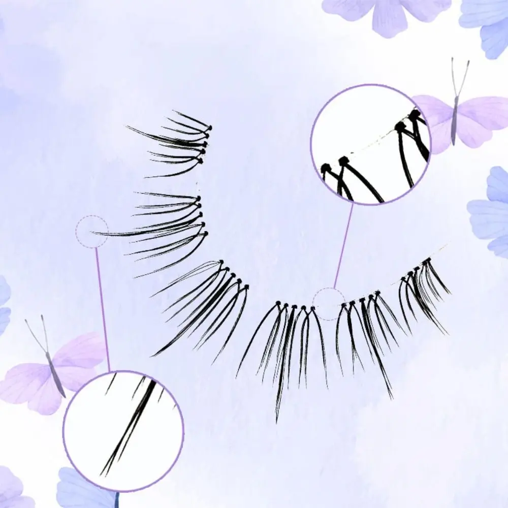 Practical Wispy Full Strip Lashes DIY 5-12mm Comic Style Grafting Eyelashes Cat Eye Lashes Korean Eyelashes Extension Party