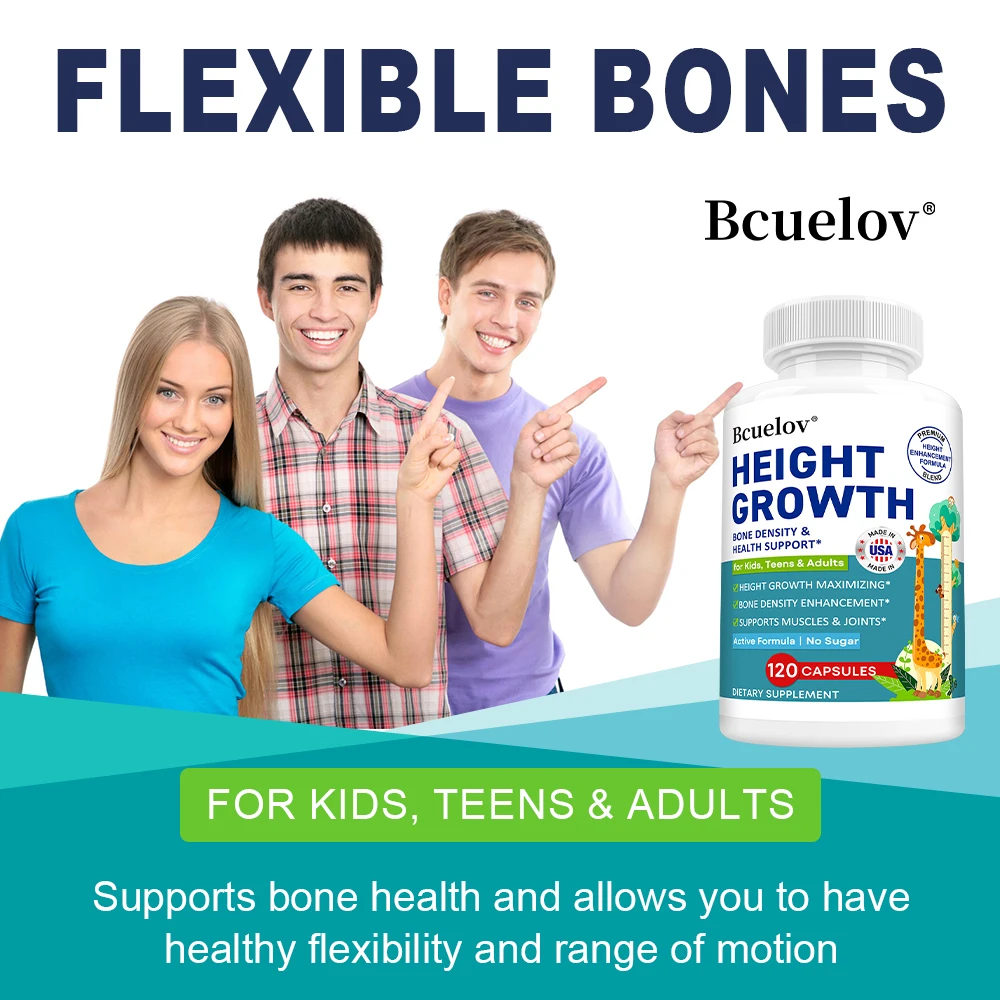 مكمل فيتامين نمو المراهقين مع الكالسيوم فيتامين د الكالسيوم والزنك لصحة العظام ويعزز نمو العضلات #6