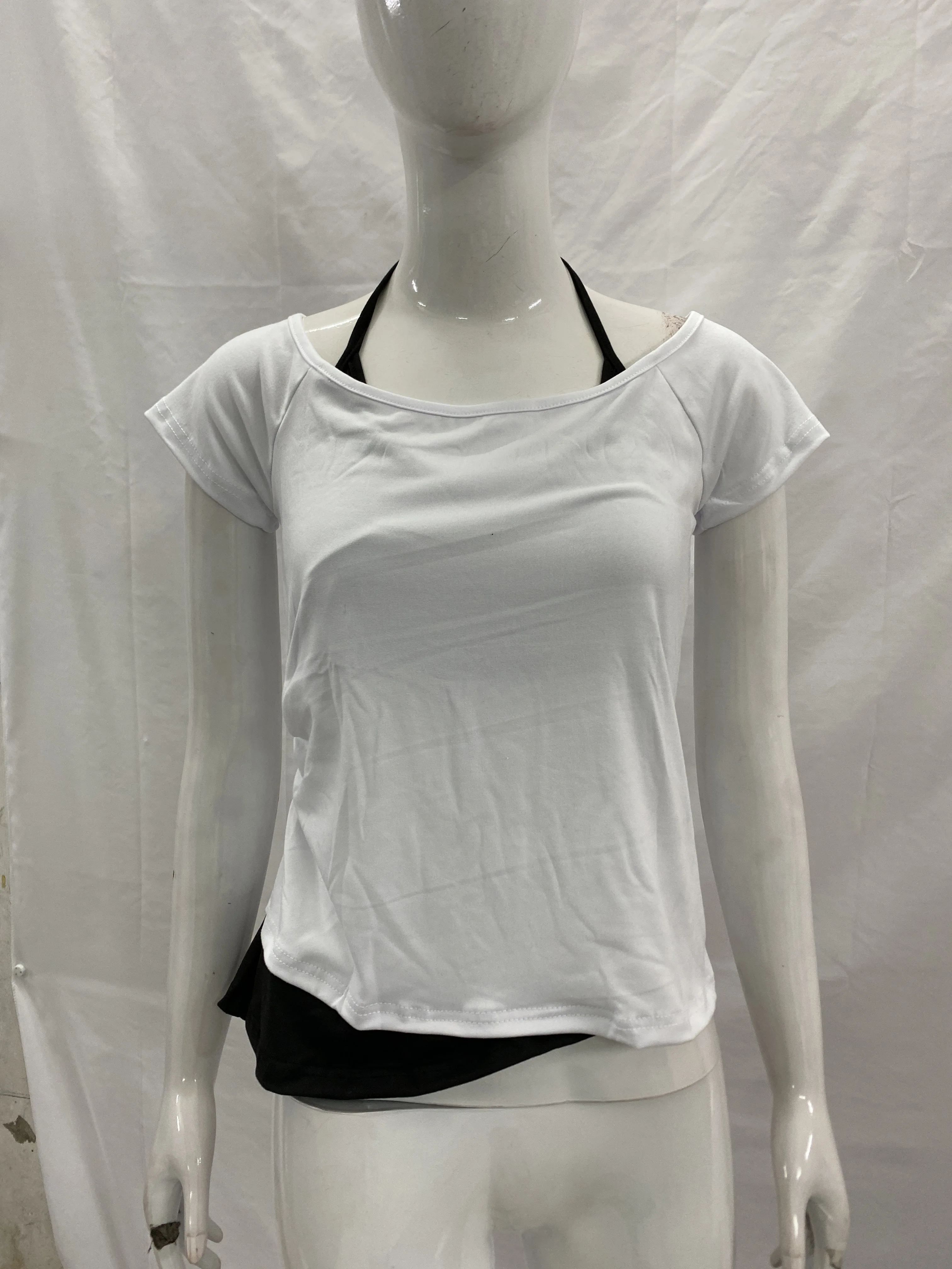 Europäischer und amerikanischer Stil, Sommer-Y2K-Urlaub, zweifarbiges, süßes und würziges Kurzarm-T-Shirt im amerikanischen Stil, schmal geschnittenes Oberteil für Damen – Detail 2