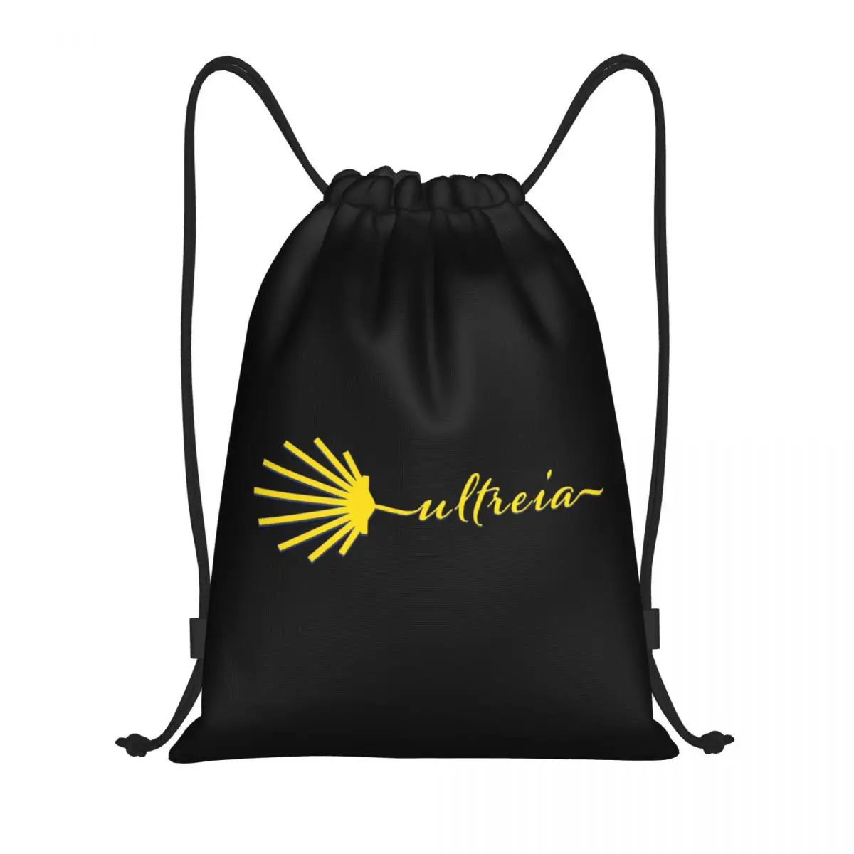 Mochila con cordón personalizado para hombre y mujer, bolso De Gimnasio Deportivo con diseño De concha festoneado, ideal para ir De compras