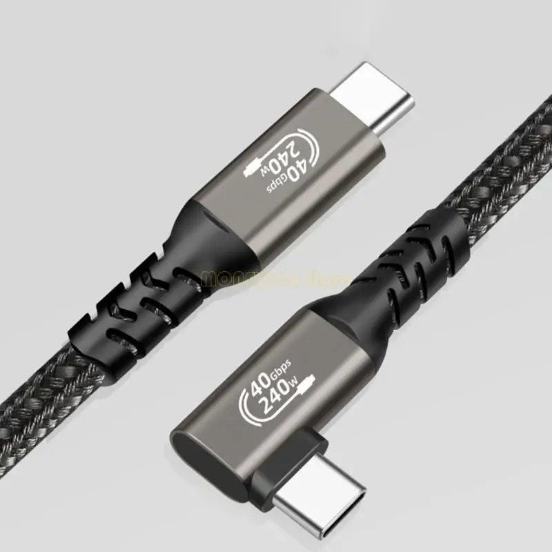 F62C 40GBPS Cable USB4 Type C مع 90 ° BEND 8K60Hz لسهولة الألعاب والعمل الفعال #4