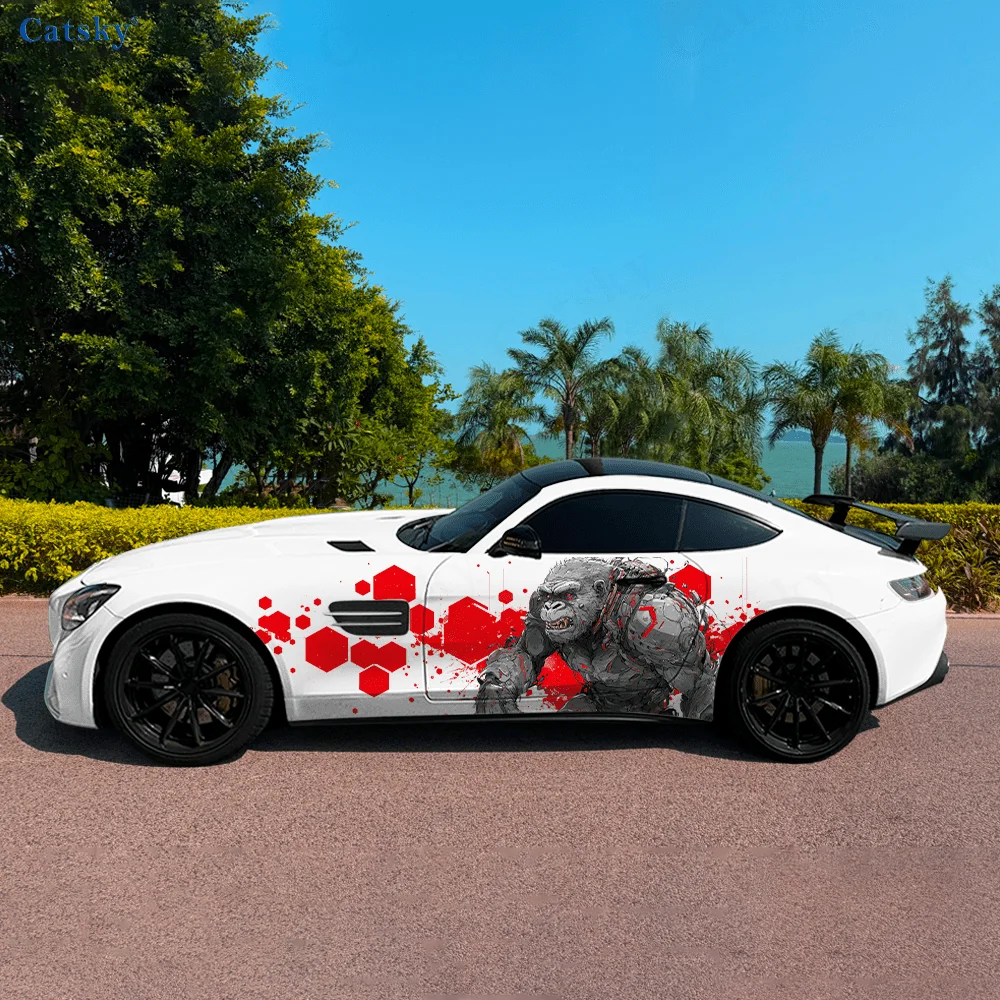 

Шестиугольная броня Gorilla Splash, боковая наклейка автомобиля, декор, ПВХ, водонепроницаемая, устойчивая к царапинам наклейка, защита автомобиля, автоаксессуары, подарок