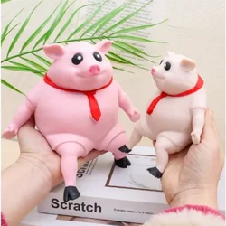 Pet Squeezing Pink Pig Stress Relief Toy Cute Squeezing Animal Little Pig Doll Stress Relief Toy  toy  artículos para mascotas