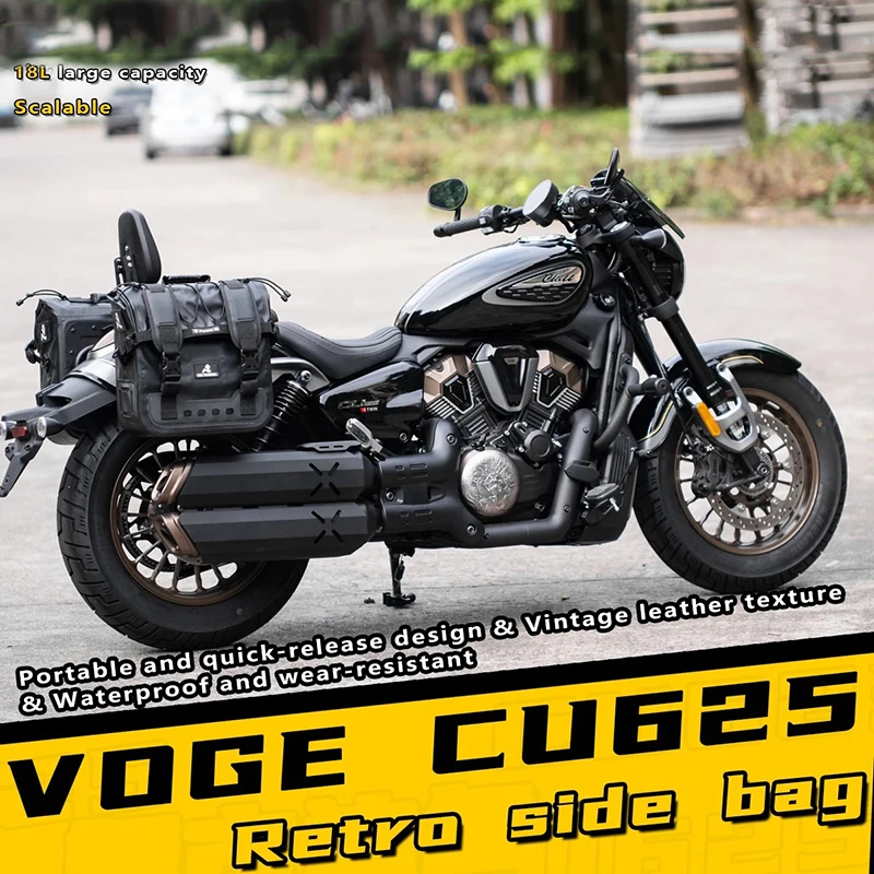 For VOGE CU625 WUJI CU625 Motorcycle Saddle side bag Saddle Side Bag Cafe Racer Style Waterproof Saddle Bags Tool Placement Bag