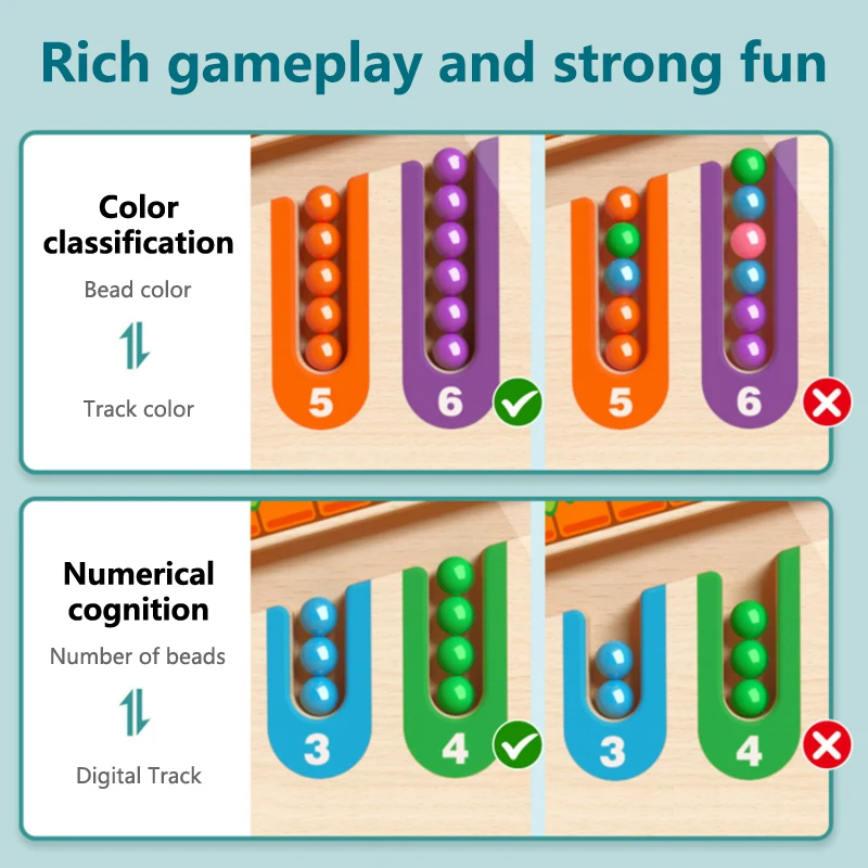 Labirinto de bola magnética para crianças, promove concentração e escrita; Um jogo de quebra-cabeça de educação infantil para crianças de 3 anos.
