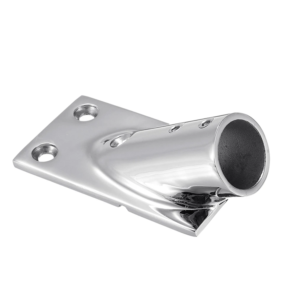 

22/25 мм 30 ° Прямоугольное основание, морское основание для труб из нержавеющей стали 316, морские перила, фитинг, аксессуары для лодок