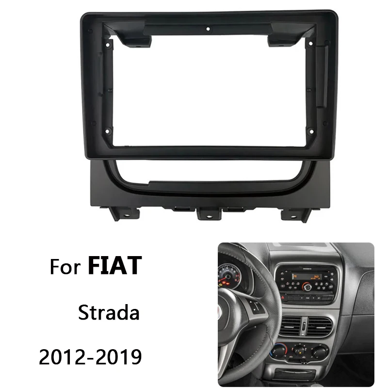 2 Din Head Unit Car Radio Frame Kit For Fiat Strada 2012 2013 2014 2015 2016 2017 2018 2019 Auto Stereo Dash Fascia Trim Bezel