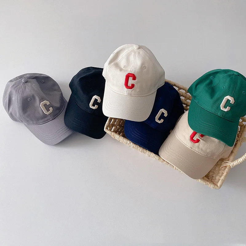 Gorra de béisbol de algodón con letras para niños, sombrero de moda para bebés, accesorios para niñas, sombreros de Sol para niños de 2 a 8 años