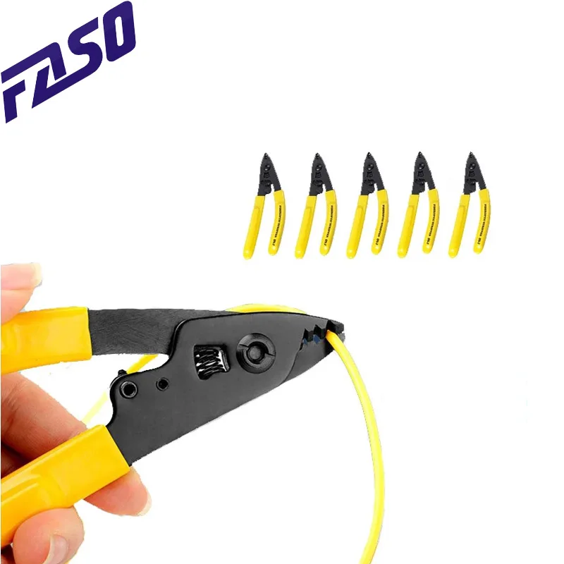 

5Pcs CFS-3 Three-port Wire Stripper Plier 6.5 Inch Cable Cutter Shear Cable Strippers Plier Optic Fiber Cable Stripping Tools