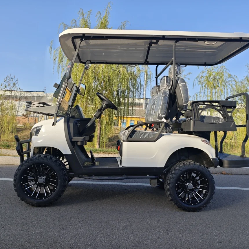 Best Selling Global New Product Launch Supplier Hot Selling Golf Cart 4 Wheels 4+2 Seats Aluminum Alloy Chassis