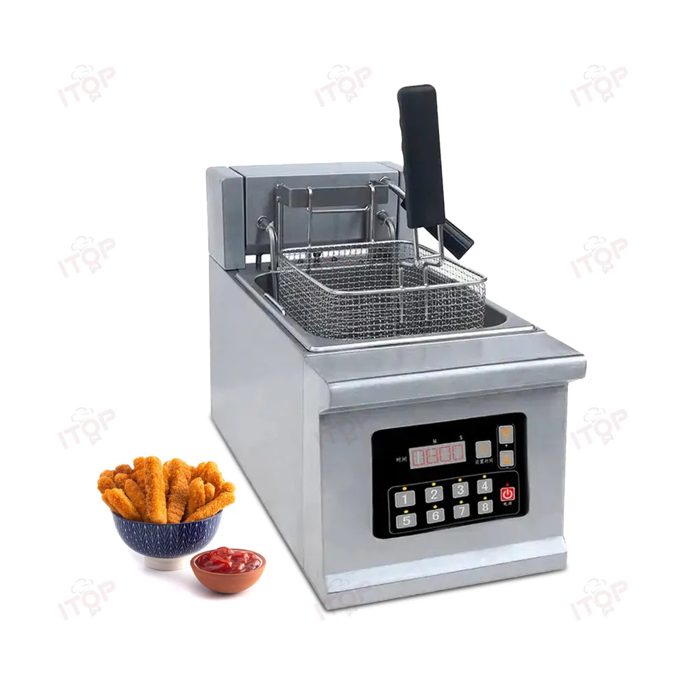 Safe Operation Electric Stainless Steel Frying Machine Deep Fryer Oil Fat Fry Chicken Chop Equipment Of Wholesale Market