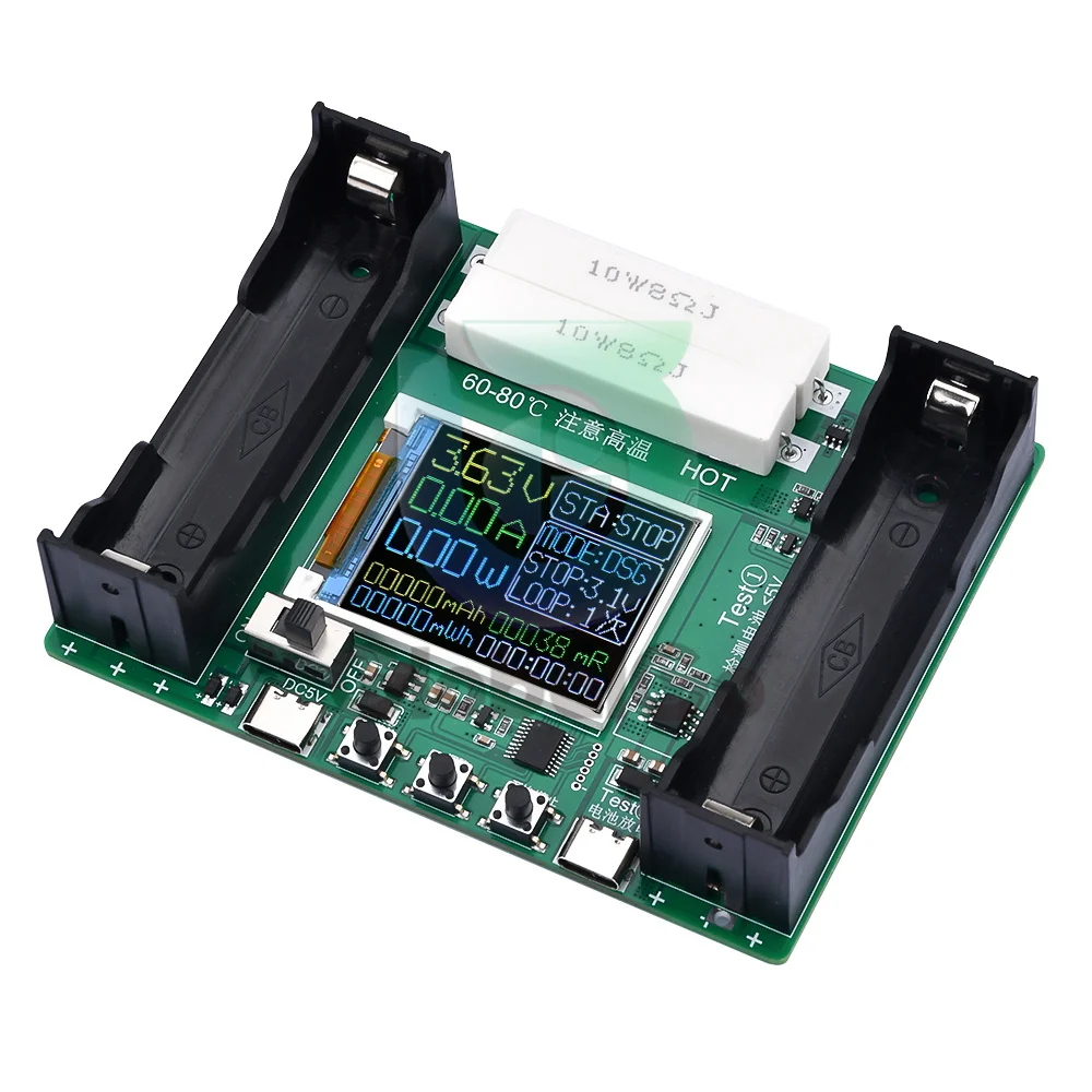 18650 modulo Tester di capacità della batteria al litio Type-C LCD Digital MAh MWh Tester del modulo rilevatore della banca di alimentazione della