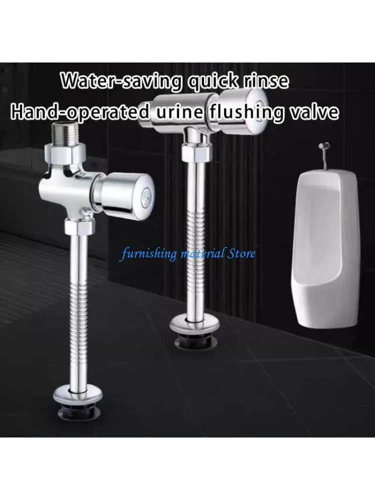 

Y5GD Long Lasting Corrosion Proof Urinal Flush Valves Simple Hand Press Operate Flushing Device Corrosion Resistant for Home