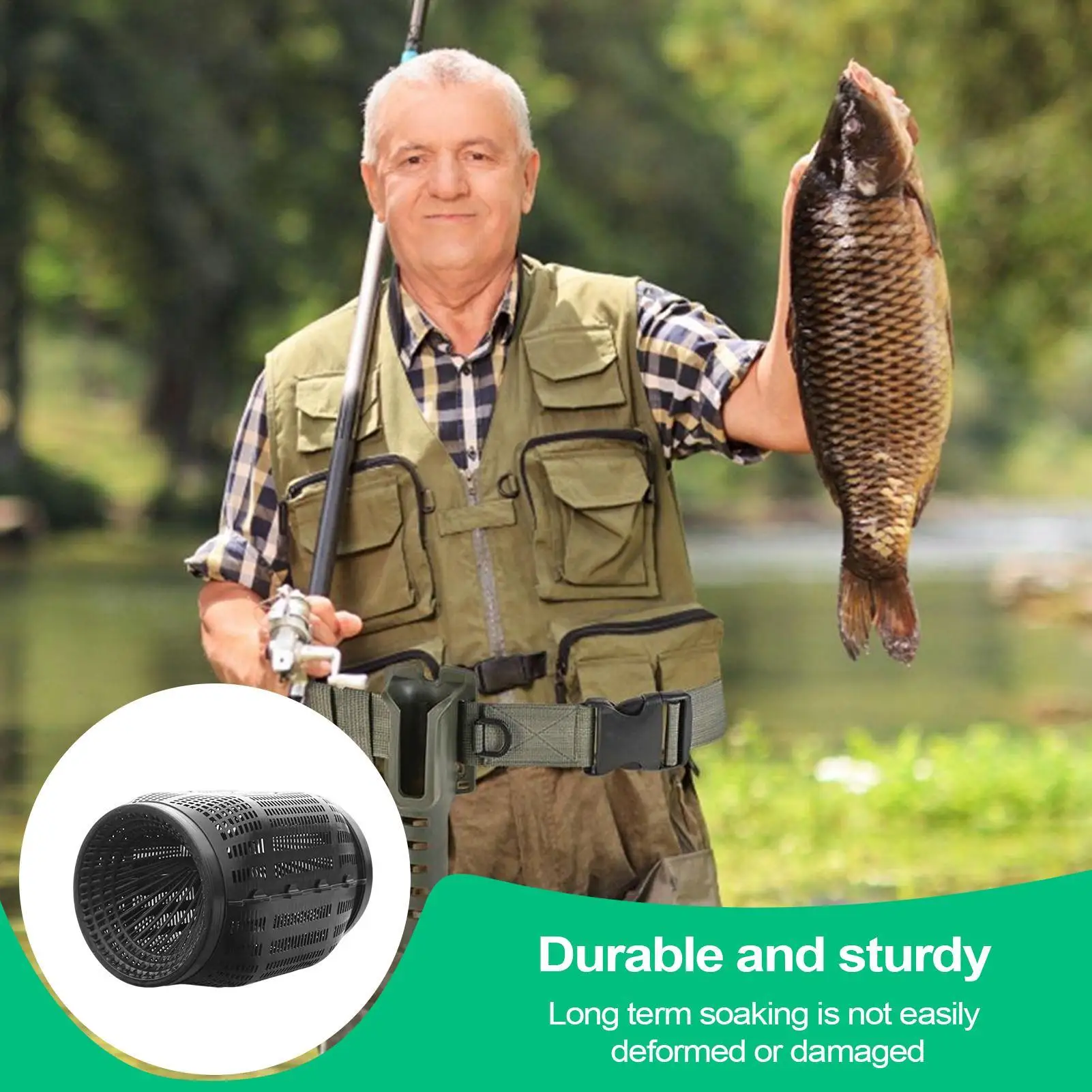 Fish Trap Portable Minnow Trap Crab Cage Fishing Accessories for Catch Eel Shrimp Turtle Lake Pond Saltwater Freshwaters view 2
