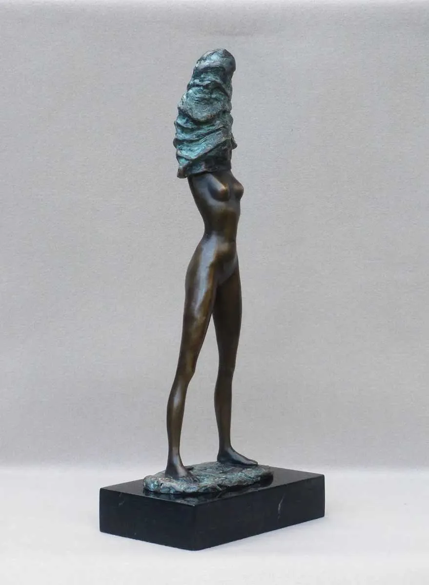 Sexy Stripping Girl Bronze Statue Modern Western Nude Hot Female Sculpture Erotic Figurine Art Decor