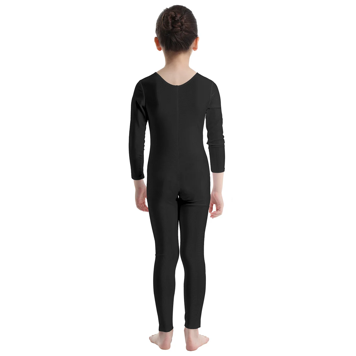 Kids Girls Ballet Dance Figure Skating Costume Jumpsuit Leotard Long Sleeves Yoga Stage Performance Gymnastics Costume Dancewear