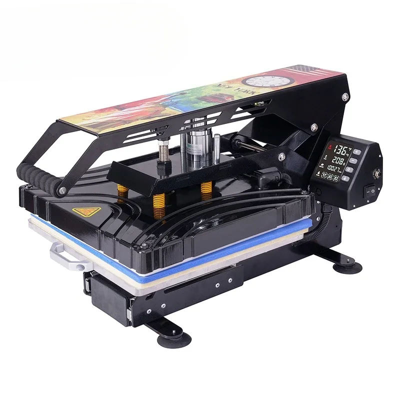 new arrivals 38*38 tshirt heat press machines automatic open T shirt heat transfer printing machine