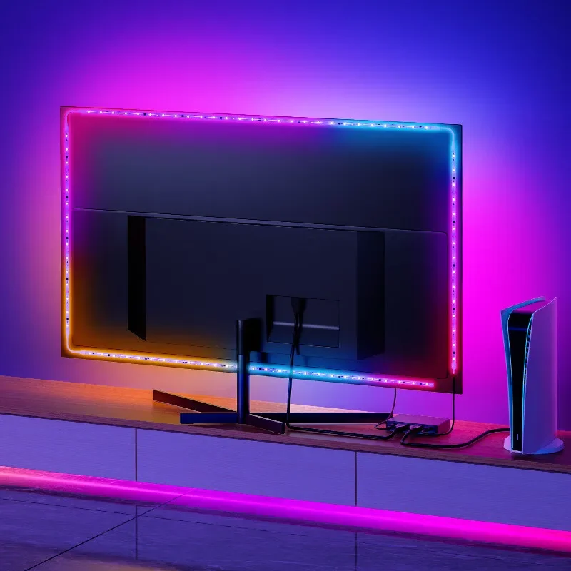 Background light with RGB ambient light TV synchronized with screen tracking e-sports room screen backlight light strip