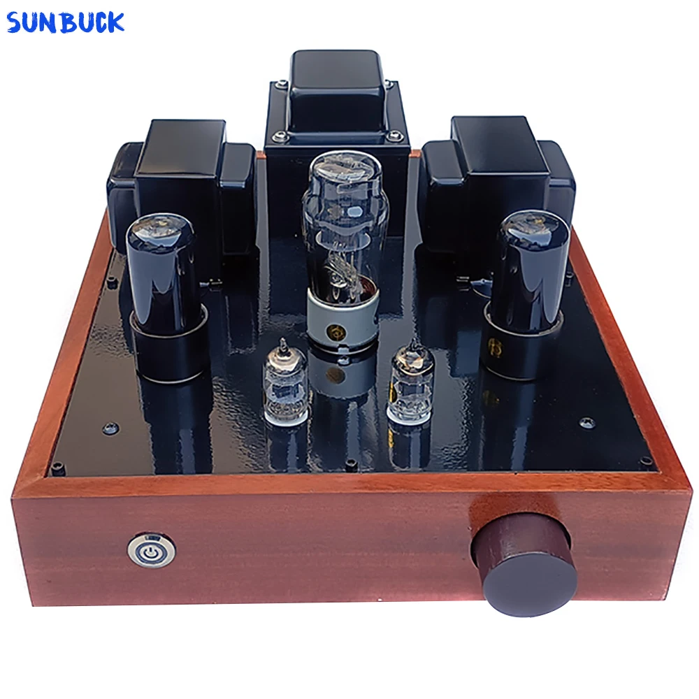 

Sunbuck 5Z4P Tube Rectification GE5654 6J1 6P6P Tube Amplifier 4W+4W 2.0 Stereo Class A Tube Amplifier