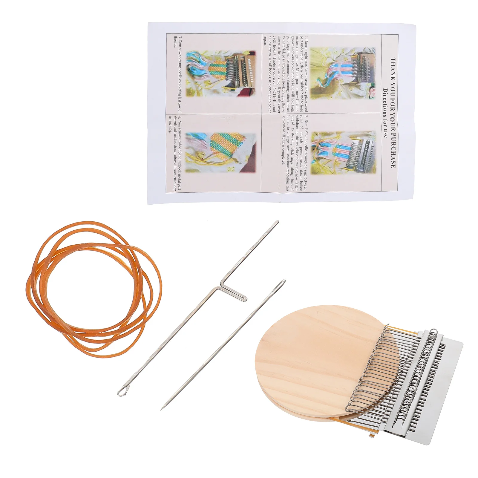 

1Set Wooden Weaving Machine Mini Loom for DIY Fabric Making Tapestry Weaving Tool Clothing Repair Handicrafts Loom Kit