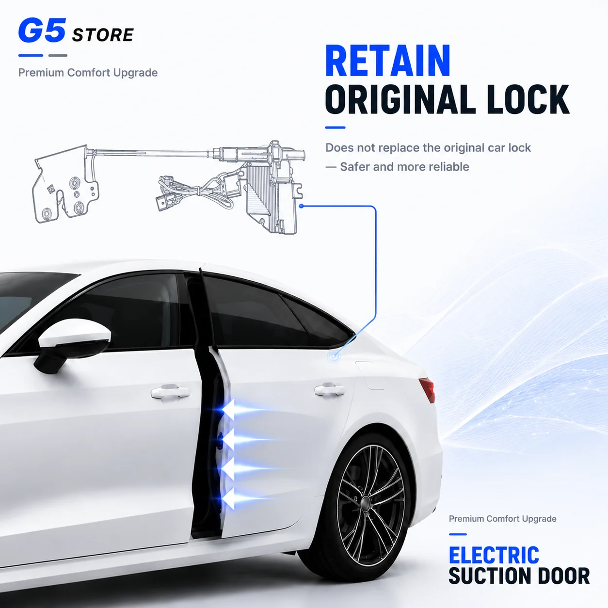 For Volkswagen Viloran 2020-2023 Car Electric Suction Door Soft Close Kit Retain Original Lock Automatic Door Closing System