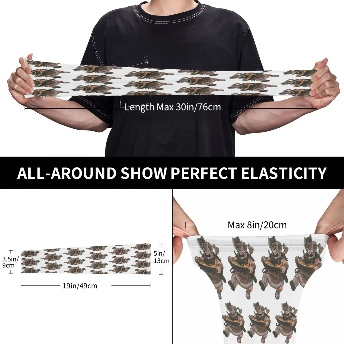 Dungeon Meshi - أكمام أذرع تبريد خارجية من Senshi، غطاء حماية من الأشعة فوق البنفسجية للصيف من الحرير الجليدي لركوب الدراجات وأكمام وشم