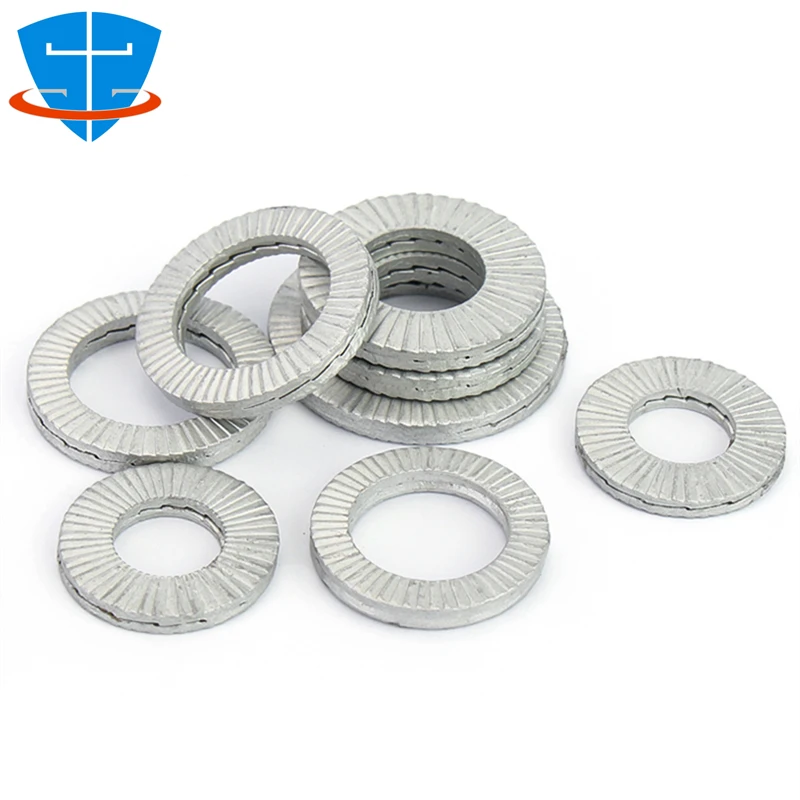 DIN25201 Double Fold Self-Lock Washer M3 M4 M5 M6 M8 M10 M12-M90 Anti-Loosening Anti-Skid Shockproof Lock Gasket Safety Spacer