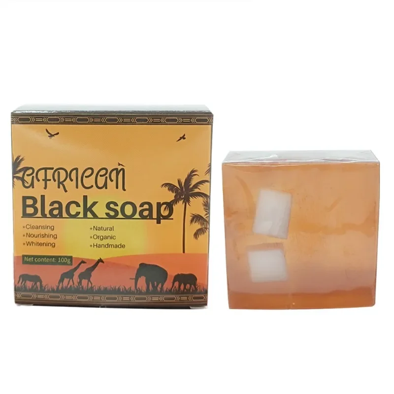 African Black Soap Deep Cleansing Exfoliator To Relieve Dry Rough Delicate Skin Body Cleansing Hand Soap Oil Control Rich Foam