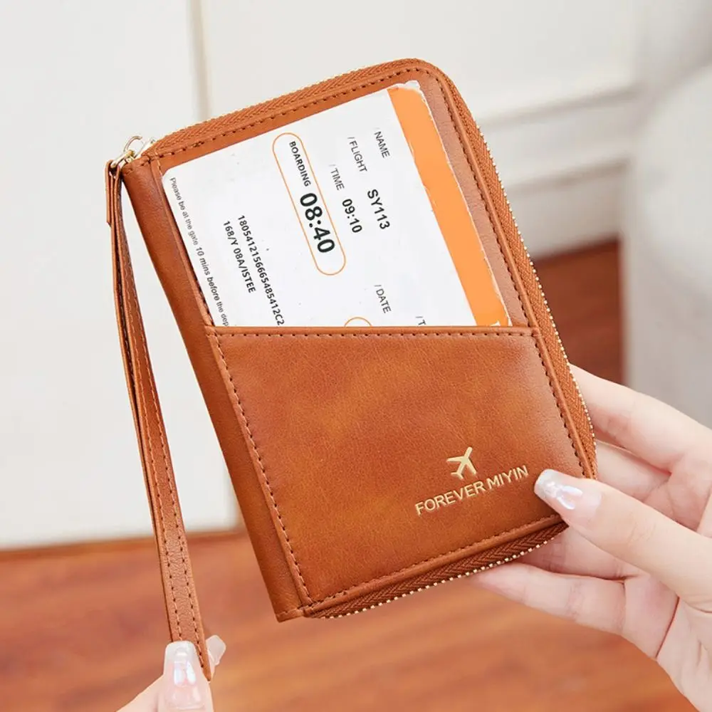 

Waterproof Passport Cover with SIM Card Slots Multifunction Card Case Leather Passport Bag Ticket Folder Coin Purse