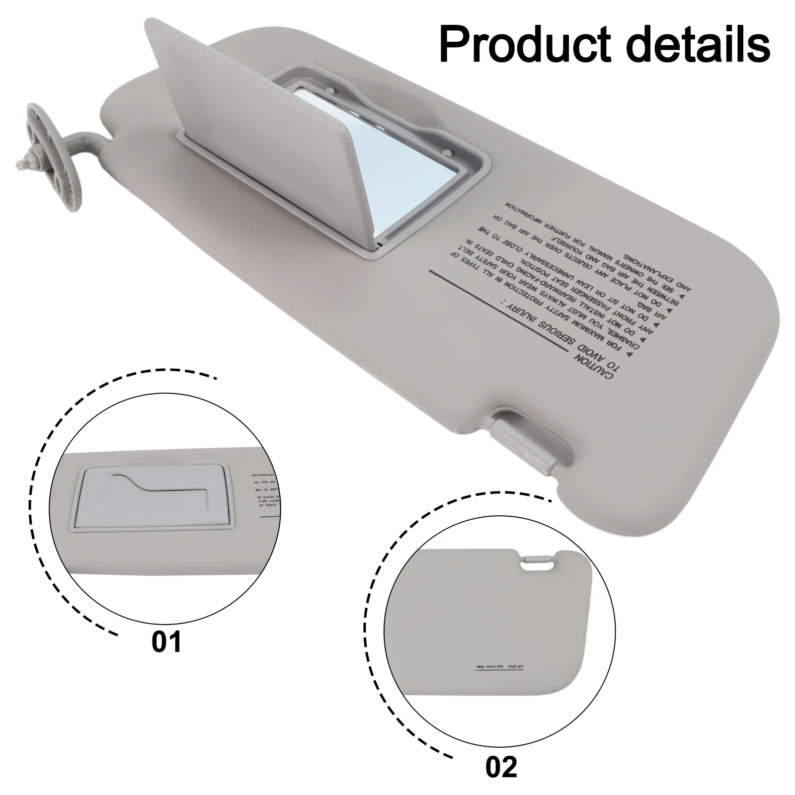 Gray Sun Visor Car Sun Shade Car Accessories Auto Sunshade For Windshield Blocker High Reliability Perfect Match