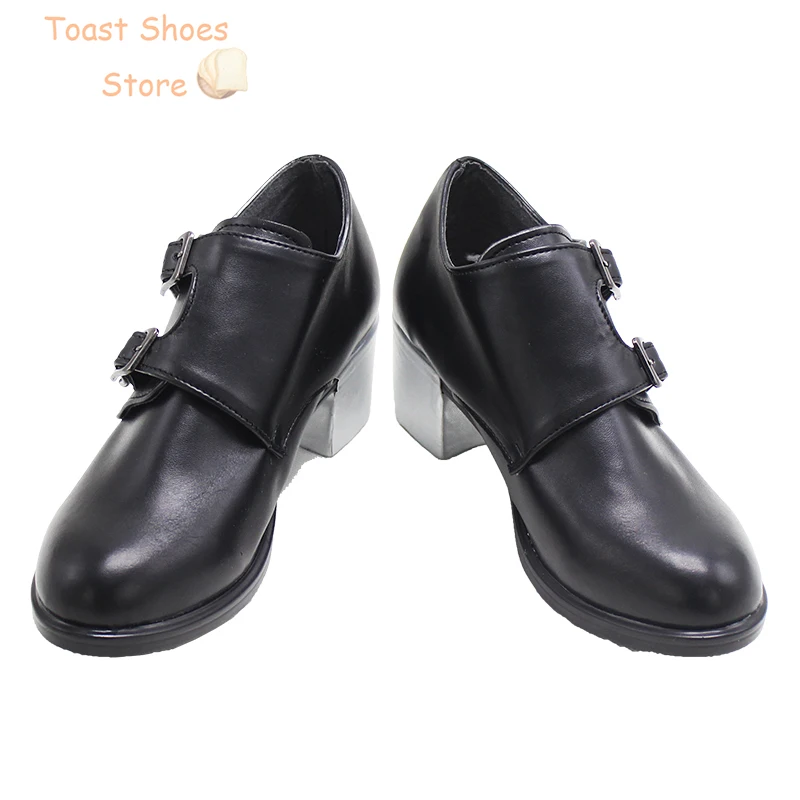 Game Twisted Wonderland Azul Crowley Cosplay Shoes PU Leather Shoes Costume Prop Halloween Carnival Boots Costume Prop